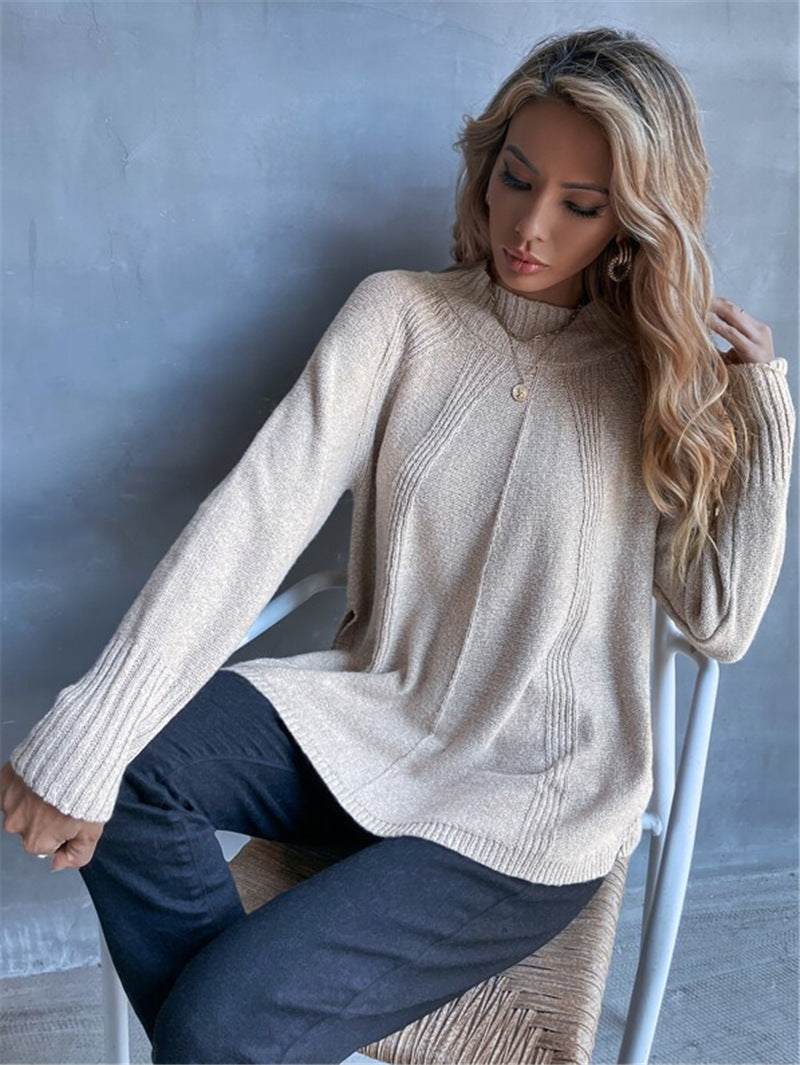 Women's Oversized Knit Sweater with Comfortable Fit