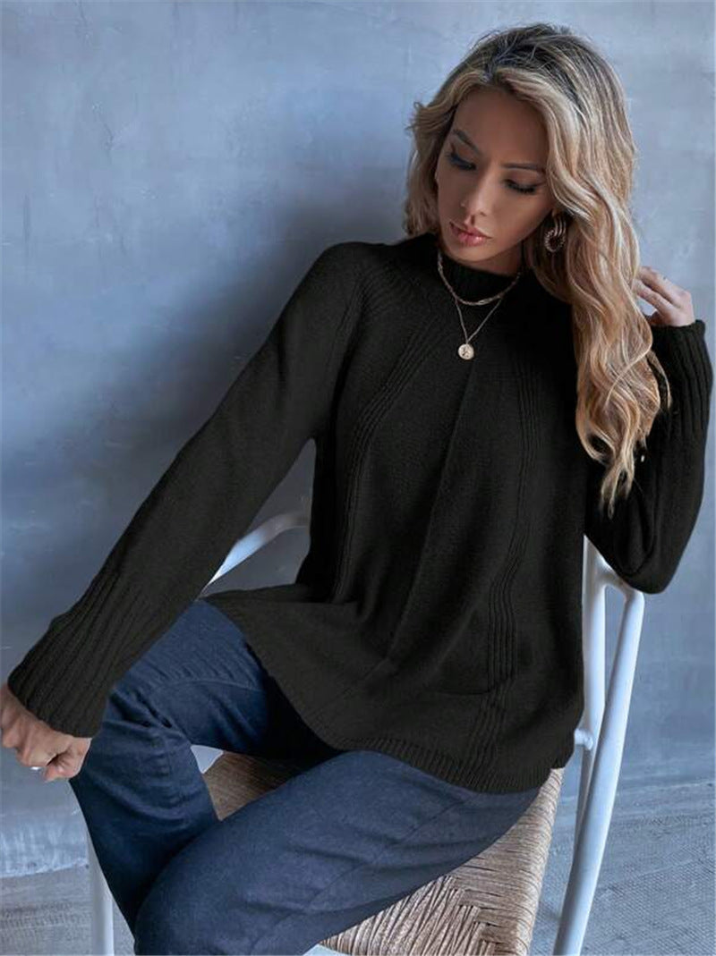 Women's Oversized Knit Sweater with Comfortable Fit