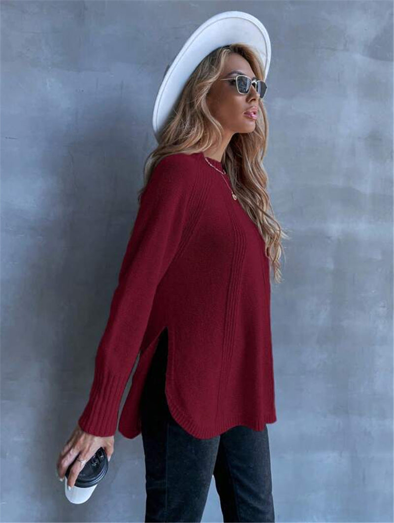 Women's Oversized Knit Sweater with Comfortable Fit