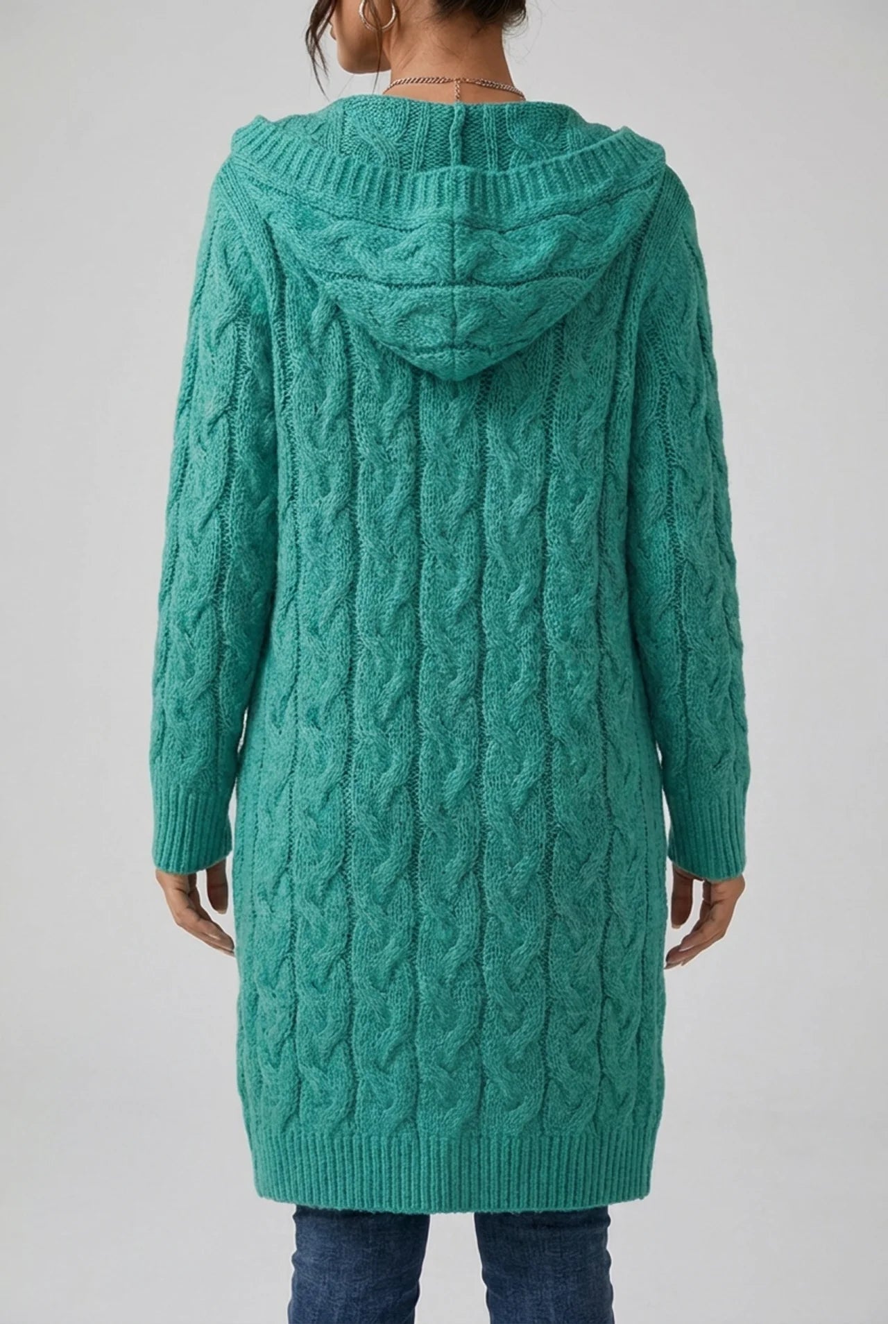 Women's Plus Size Hooded Cardigan with Cozy Fit