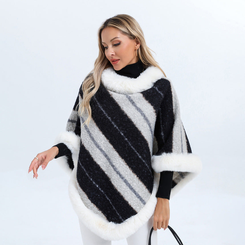 Women's Plush Vegan Fur Pullover with Relaxed Fit and Cozy Design
