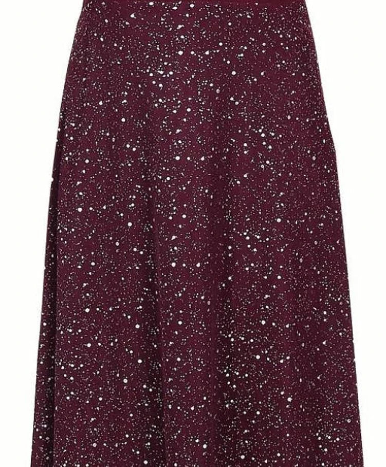 Women's Sequined V-Neck Midi Dress for Special Occasions