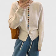 Women's Soft Knit Cardigan Sweater with Elegant Button Details for Cozy Comfort