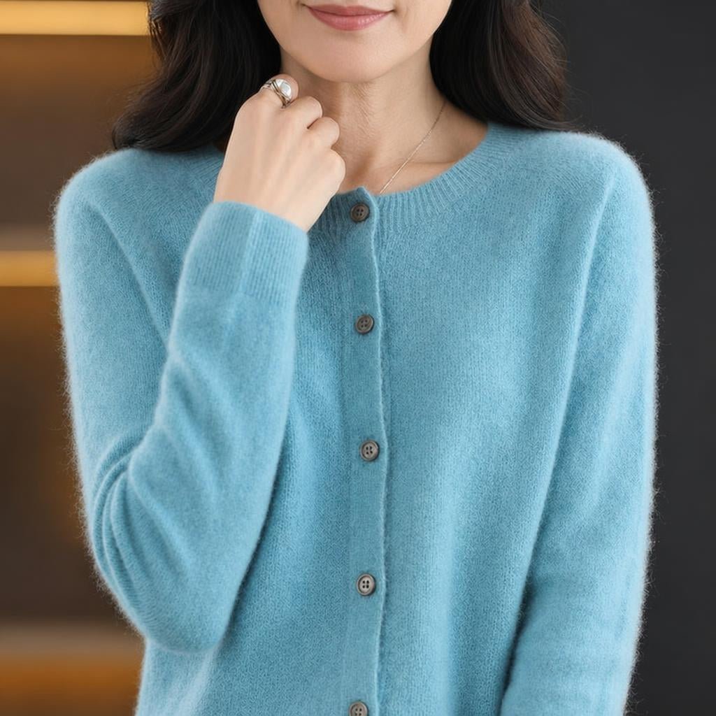 Women's Soft Knit Long Cardigan with Button Closure for Everyday Comfort