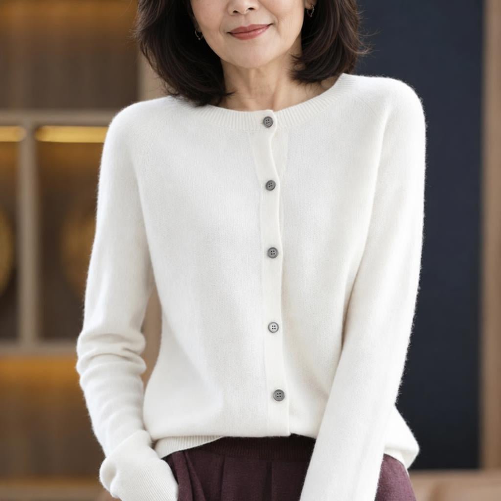 Women's Soft Knit Long Cardigan with Button Closure for Everyday Comfort