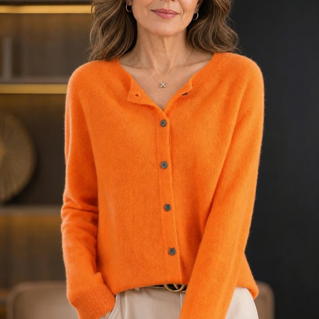 Women's Soft Knit Long Cardigan with Button Closure for Everyday Comfort