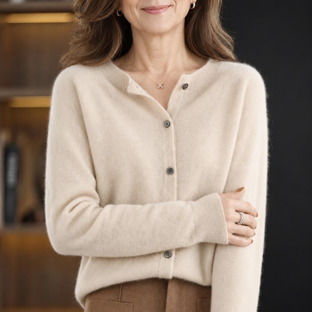 Women's Soft Knit Long Cardigan with Button Closure for Everyday Comfort