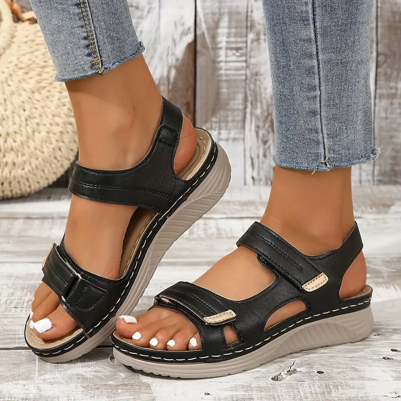 Women's Strappy Slip-On Sandals with Orthopedic Support