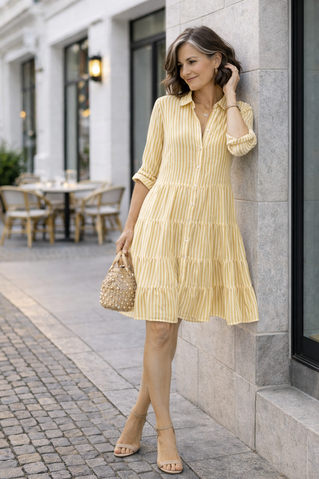 Women's Striped A-Line Summer Dress