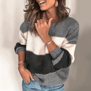 Women's Striped Long Sleeve Sweater