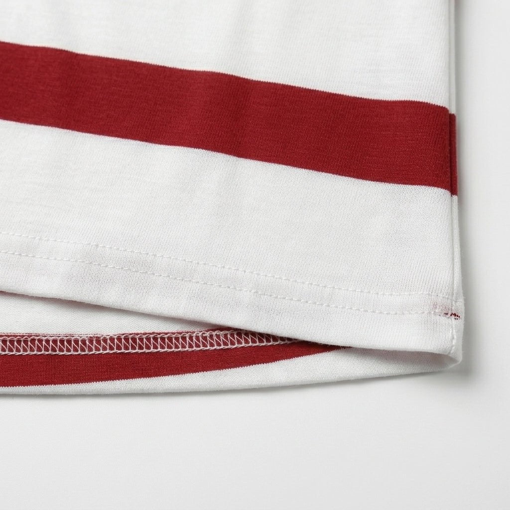 Women's Striped V-Neck Top with Breathable Fabric for Everyday Comfort