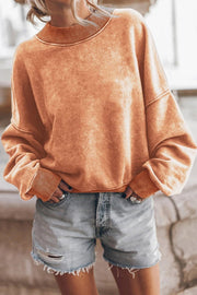 Women's Textured Loose Fit Sweater with Modern Pattern