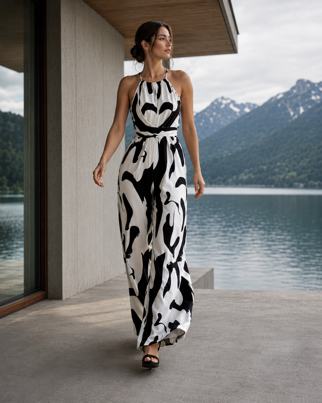Women's Tie Detail Midi Dress