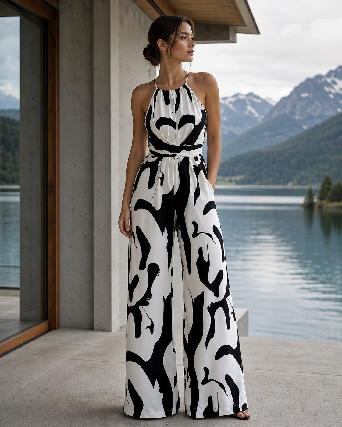 Women's Tie Detail Midi Dress