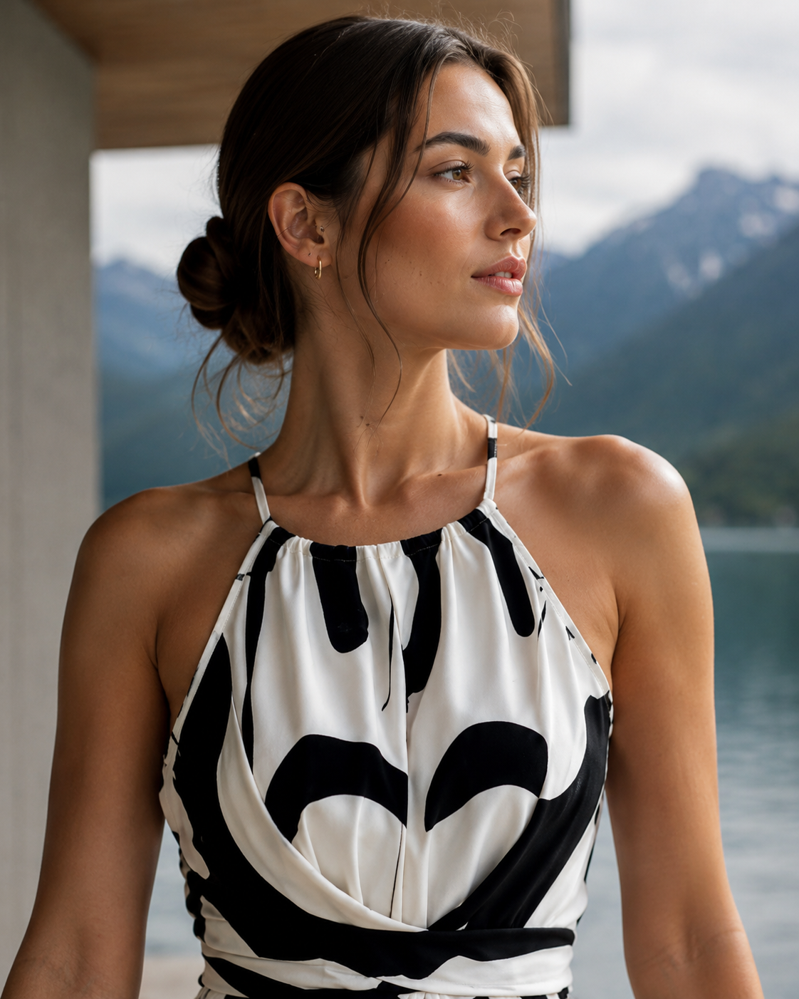 Women's Tie Detail Midi Dress