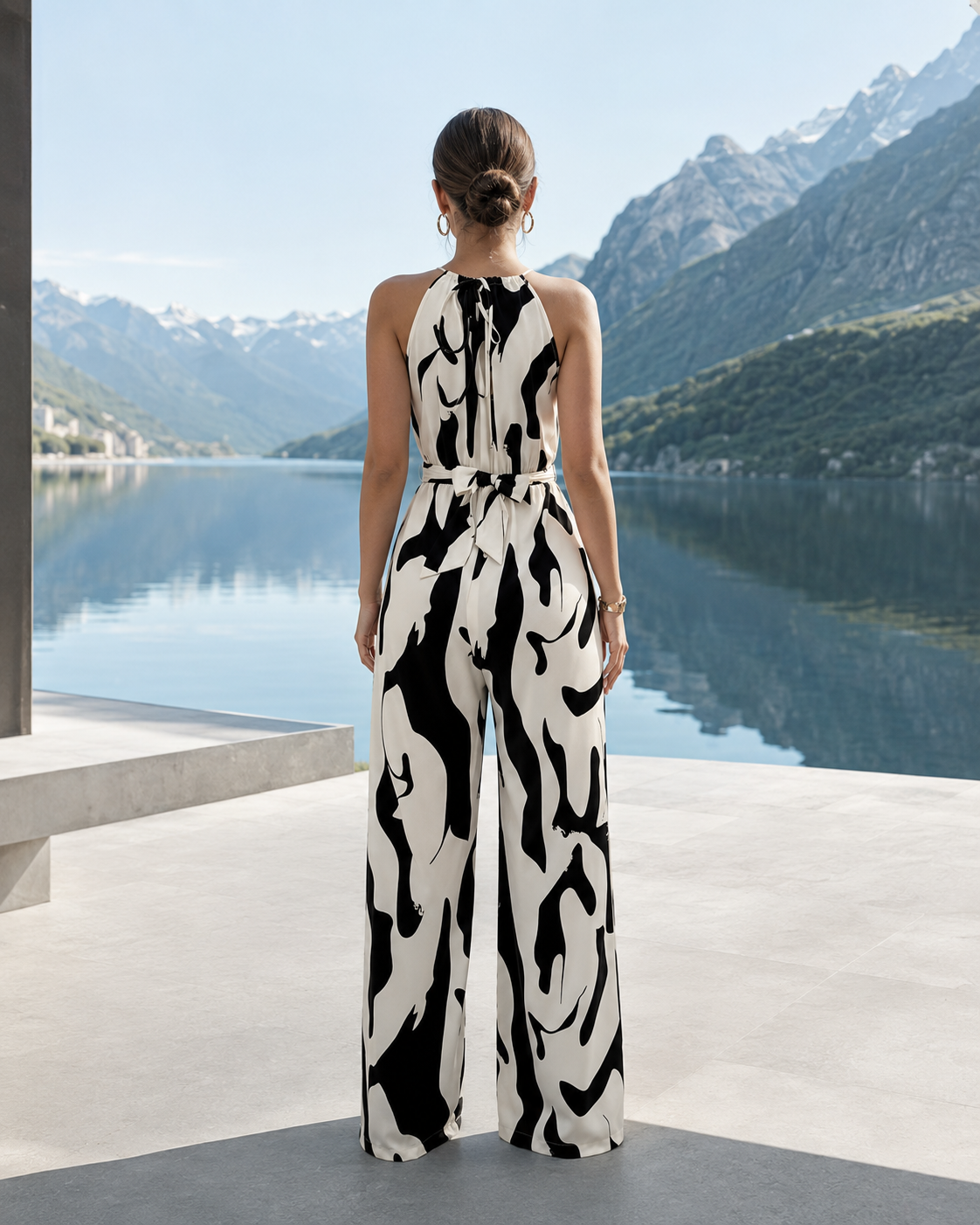 Women's Tie Detail Midi Dress