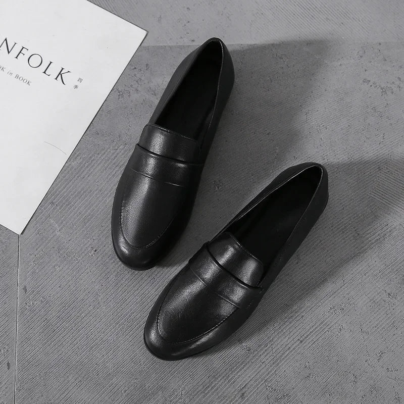 Women's Vintage Slip-On Loafers with Anti-Slip Sole