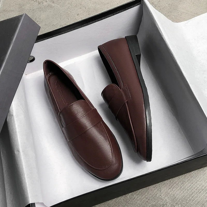 Women's Vintage Slip-On Loafers with Anti-Slip Sole