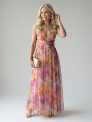Women's Wrap Maxi Dress with Flattering Cut for Summer