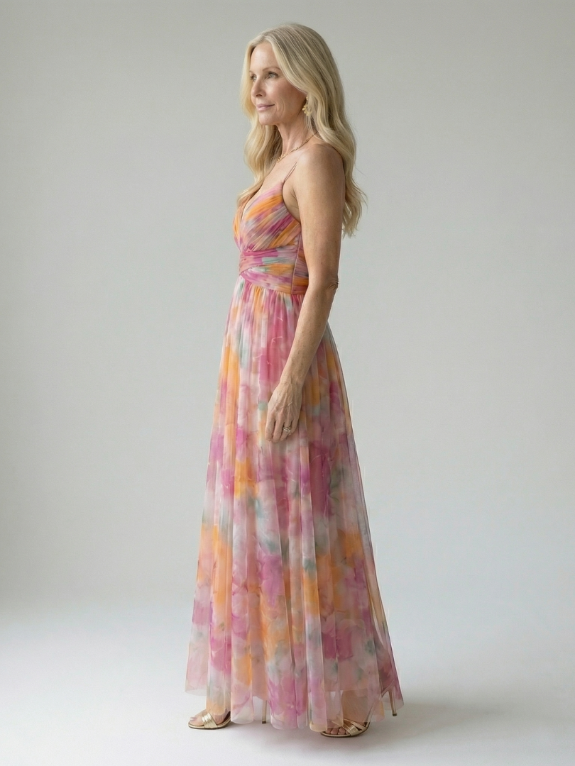 Women's Wrap Maxi Dress with Flattering Cut for Summer