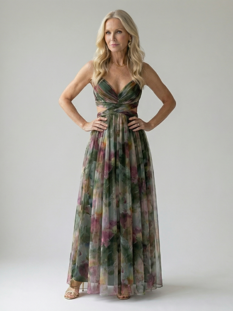 Women's Wrap Maxi Dress with Flattering Cut for Summer