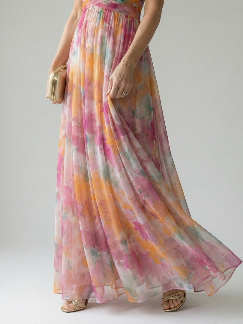 Women's Wrap Maxi Dress with Flattering Cut for Summer