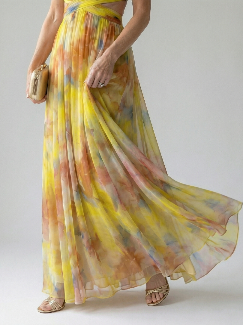 Women's Wrap Maxi Dress with Flattering Cut for Summer
