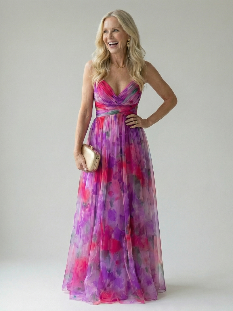 Women's Wrap Maxi Dress with Flattering Cut for Summer