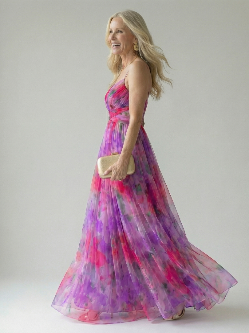Women's Wrap Maxi Dress with Flattering Cut for Summer