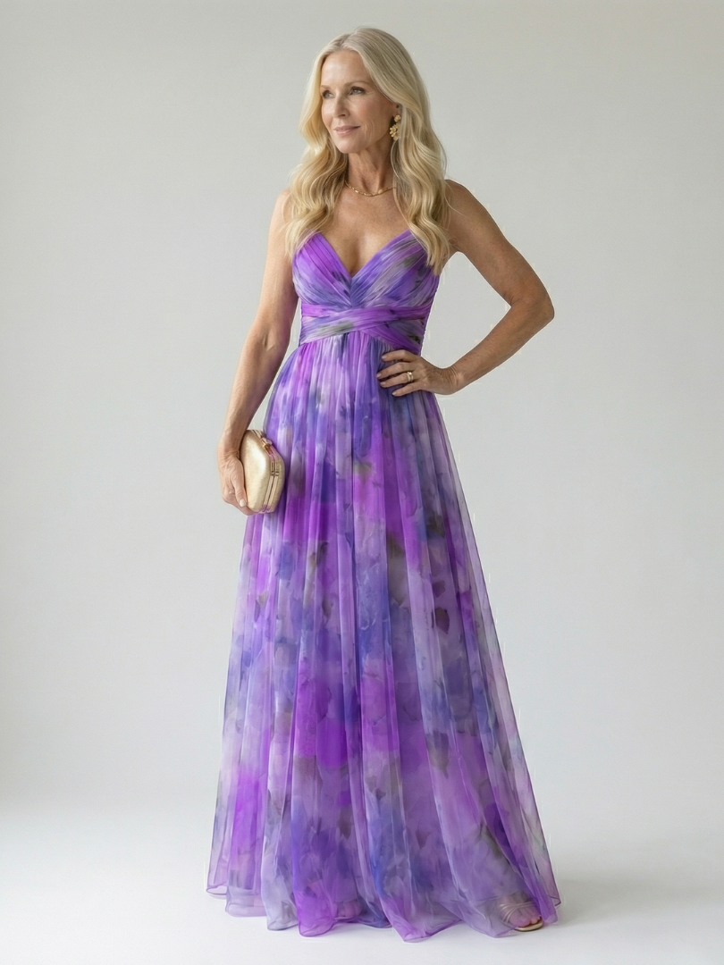 Women's Wrap Maxi Dress with Flattering Cut for Summer