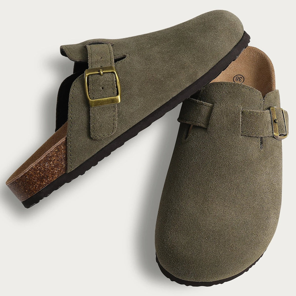 Women's Buckle Slide Clogs Arch Support