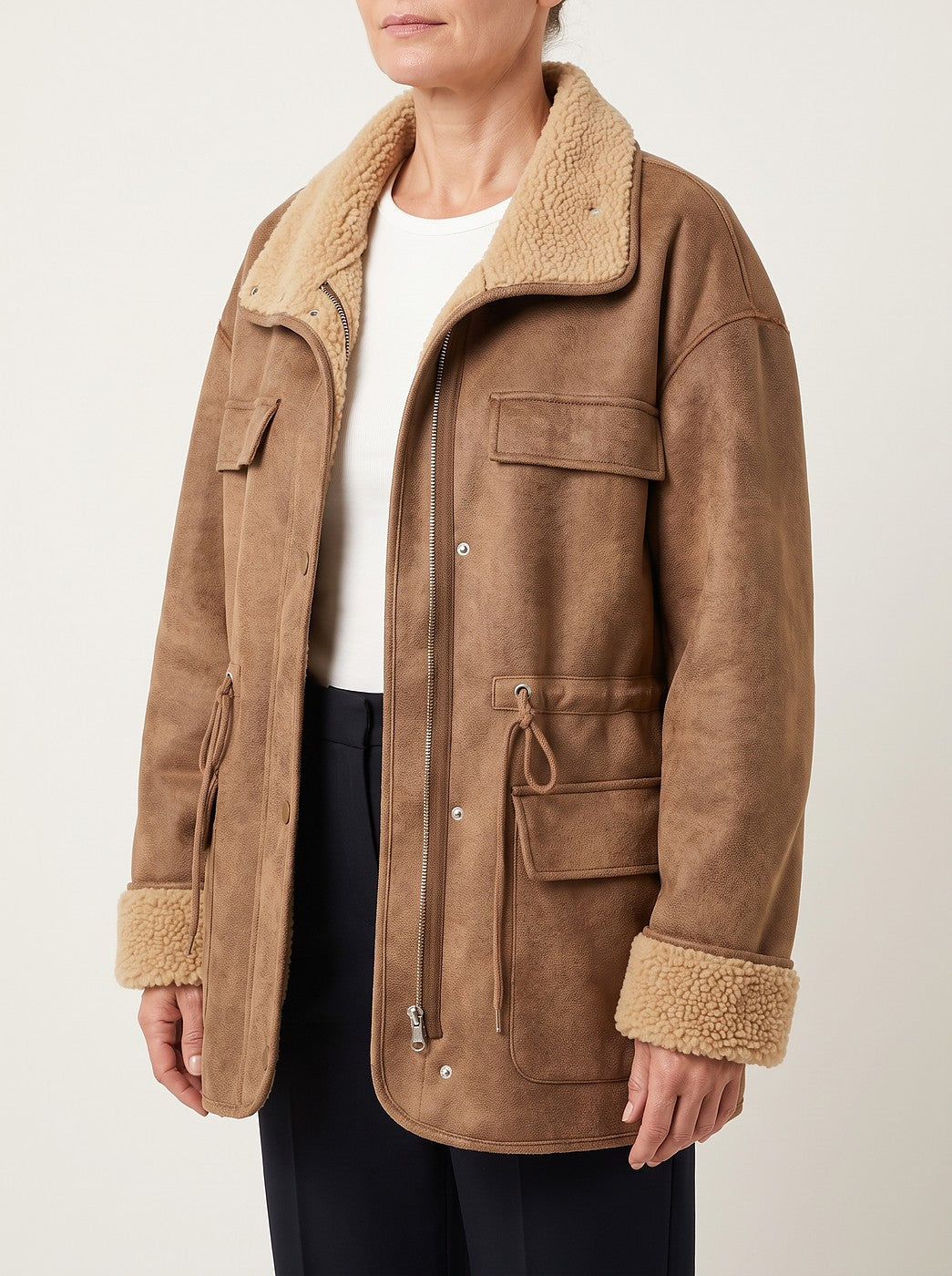 Women's Sherpa Lined Trucker Jacket