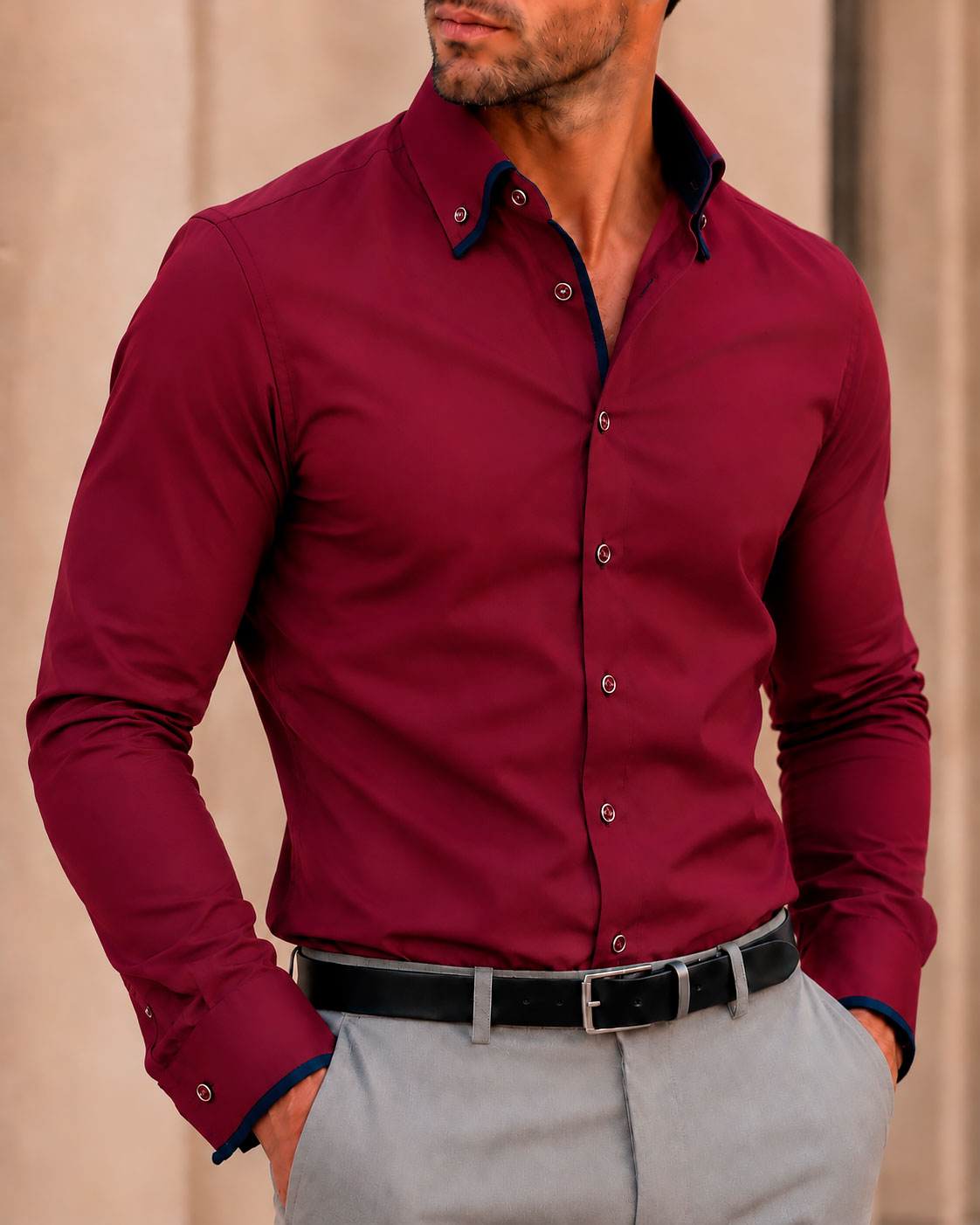 Men's Premium Cotton Button-Down Dress Shirt