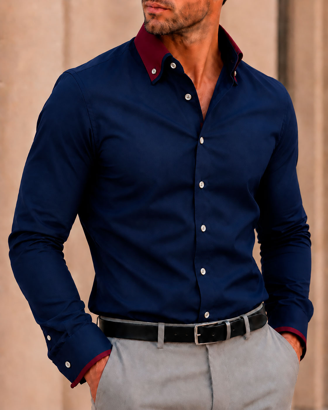 Men's Premium Cotton Button-Down Dress Shirt