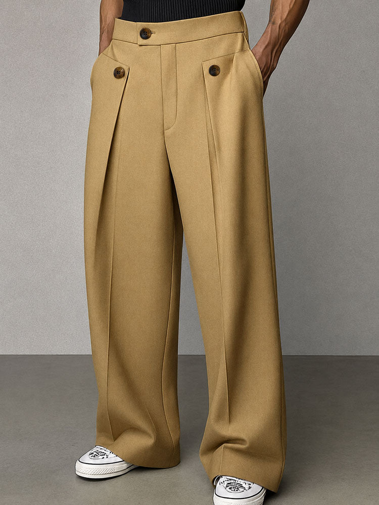 Men's Tailored High Waist Casual Pants
