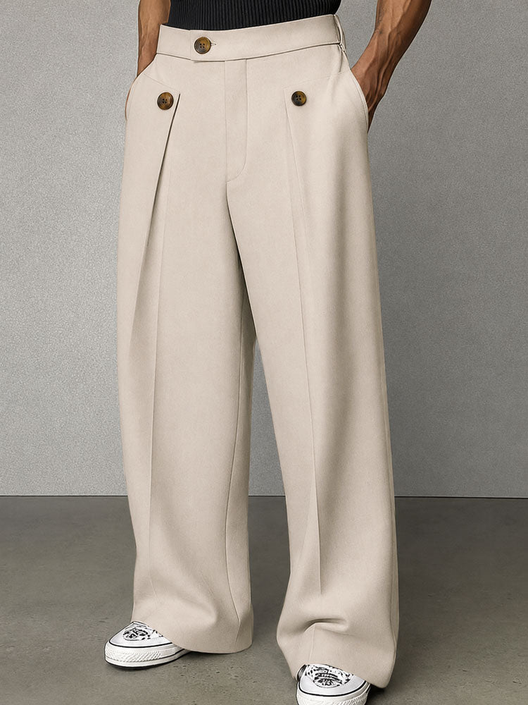 Men's Tailored High Waist Casual Pants