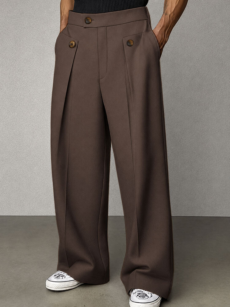 Men's Tailored High Waist Casual Pants