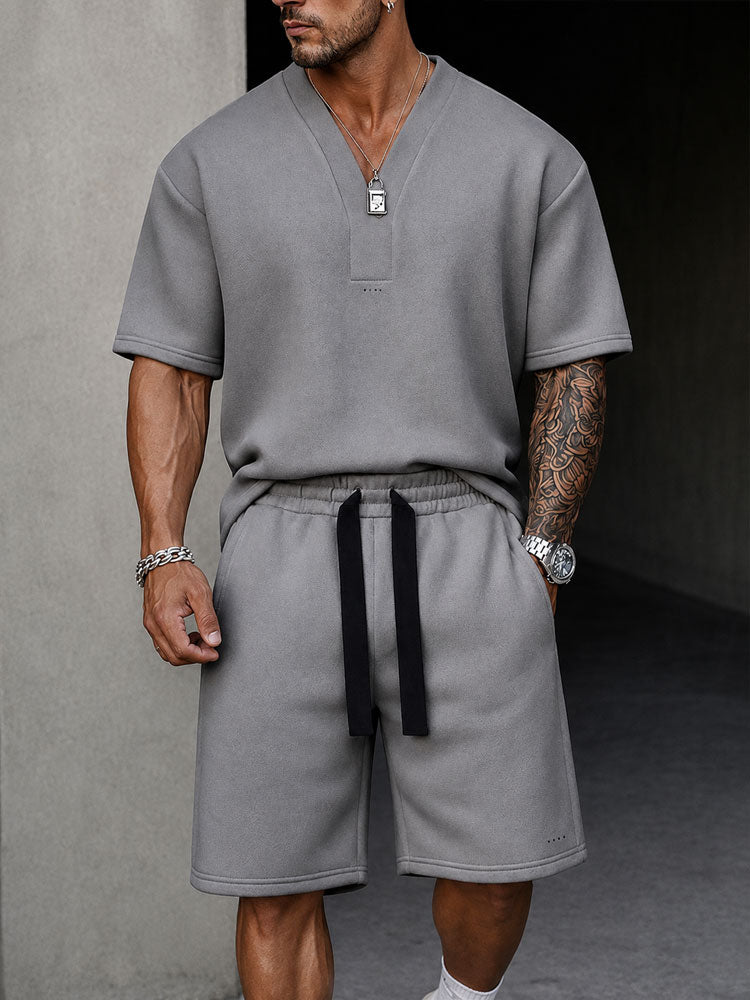 Men's Premium Athletic T-Shirt and Shorts Set