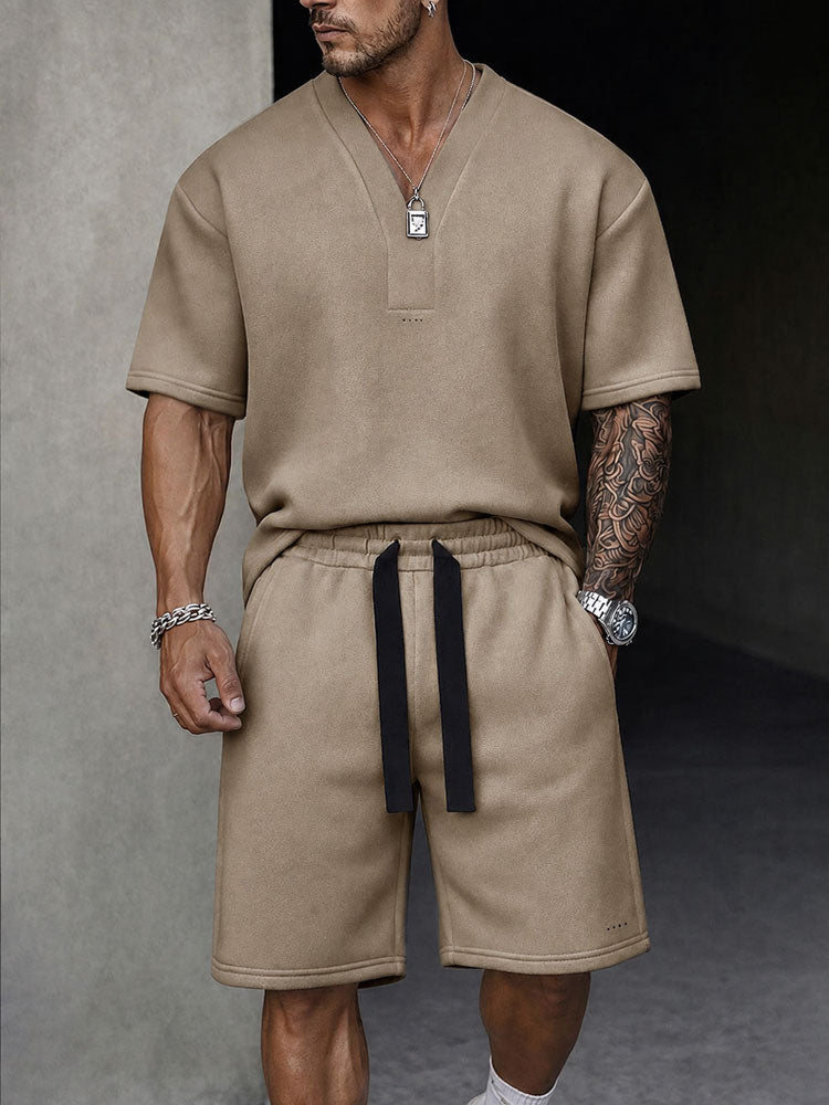 Men's Premium Athletic T-Shirt and Shorts Set