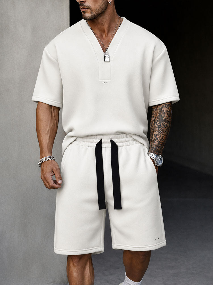 Men's Premium Athletic T-Shirt and Shorts Set
