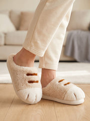 Women's Fuzzy Cat Paw Slide Slippers