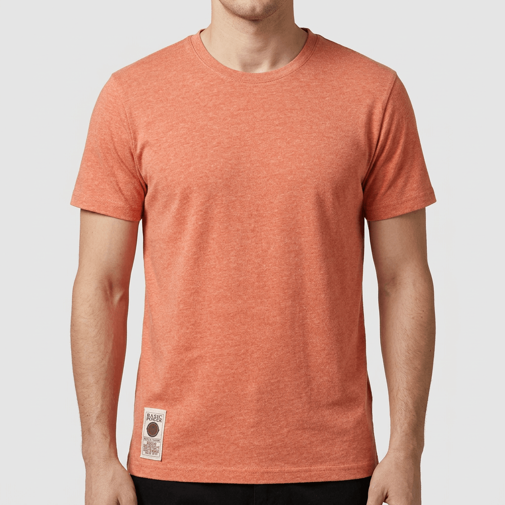 Bluzeo | Soft material blend crew neck t-shirt