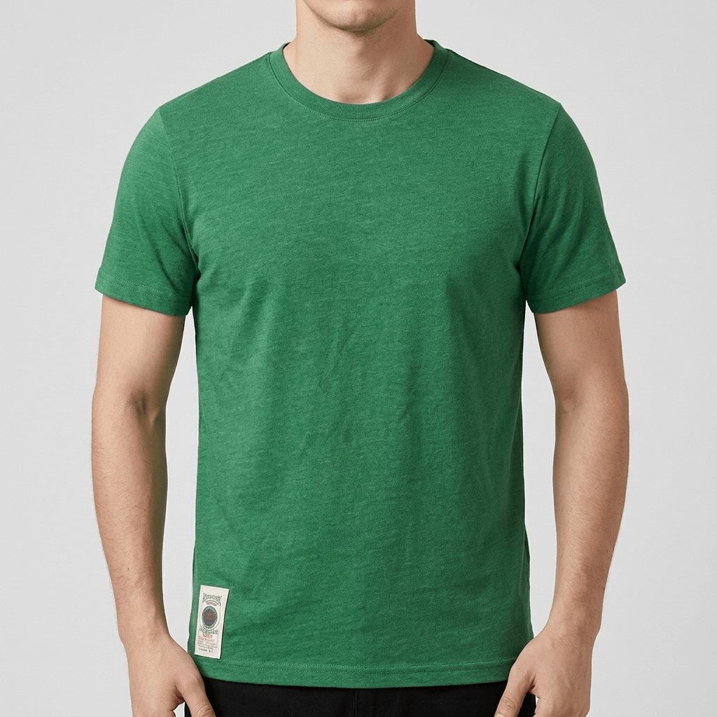 Bluzeo | Soft material blend crew neck t-shirt