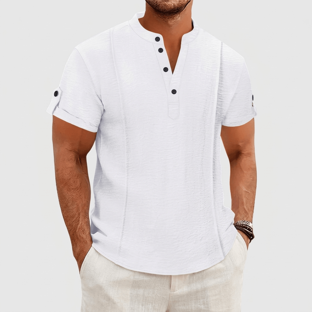 Bluzeo | Satin-like poly-blend shirt