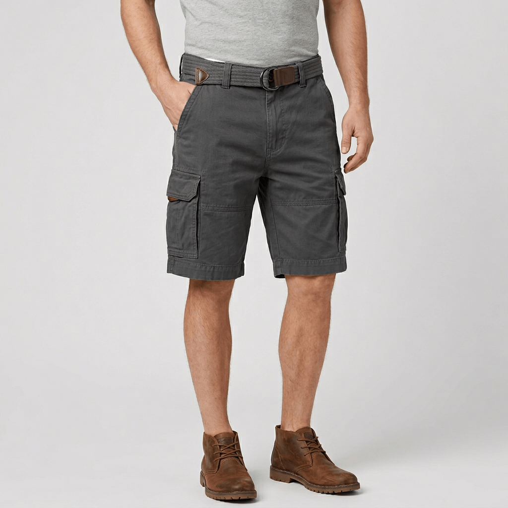 Bluzeo | Relaxed fit cargo shorts with adjustable waistband