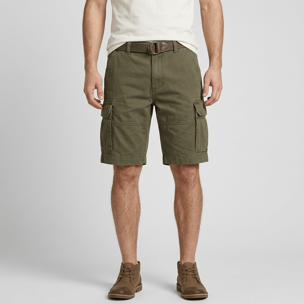 Bluzeo | Relaxed fit cargo shorts with adjustable waistband