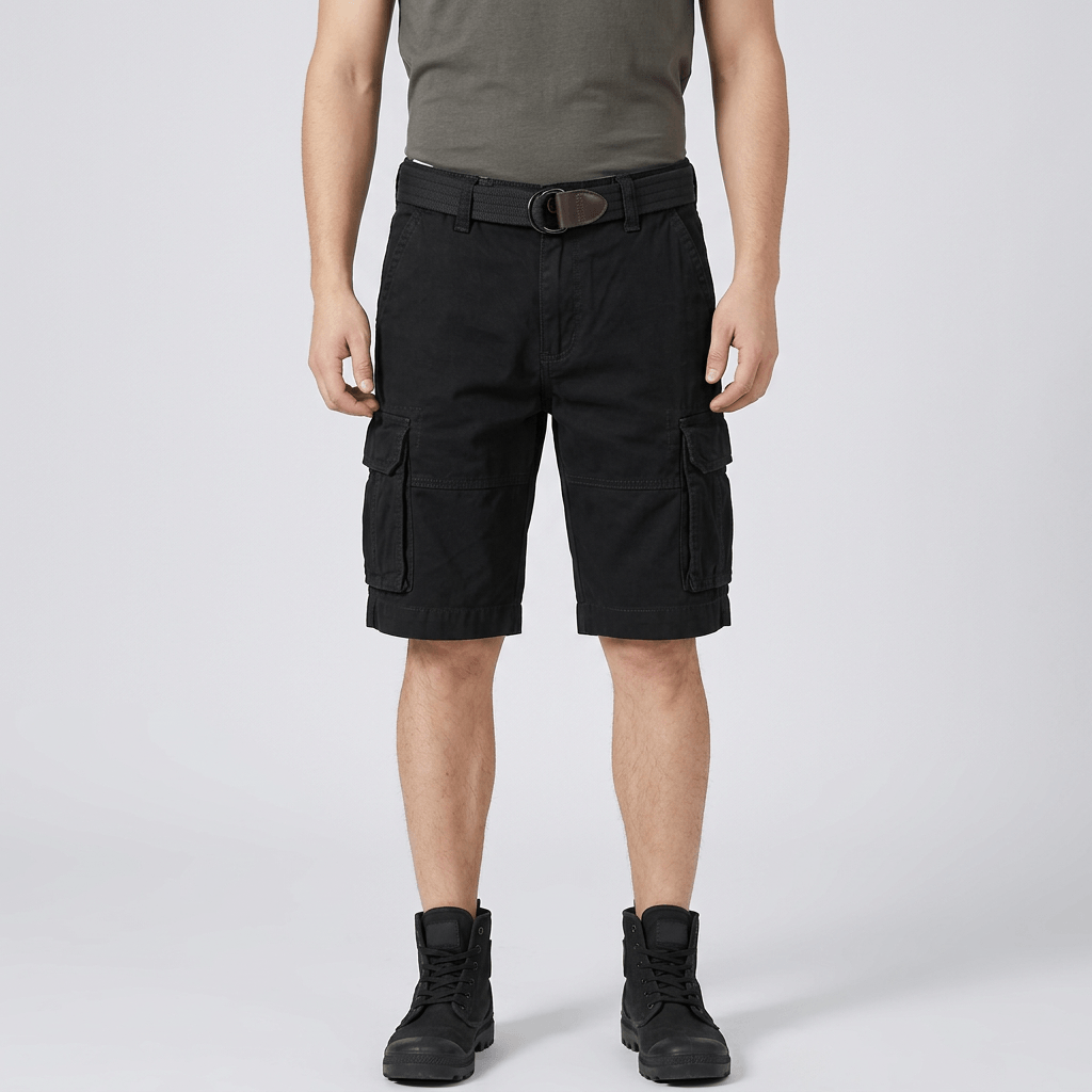 Bluzeo | Relaxed fit cargo shorts with adjustable waistband