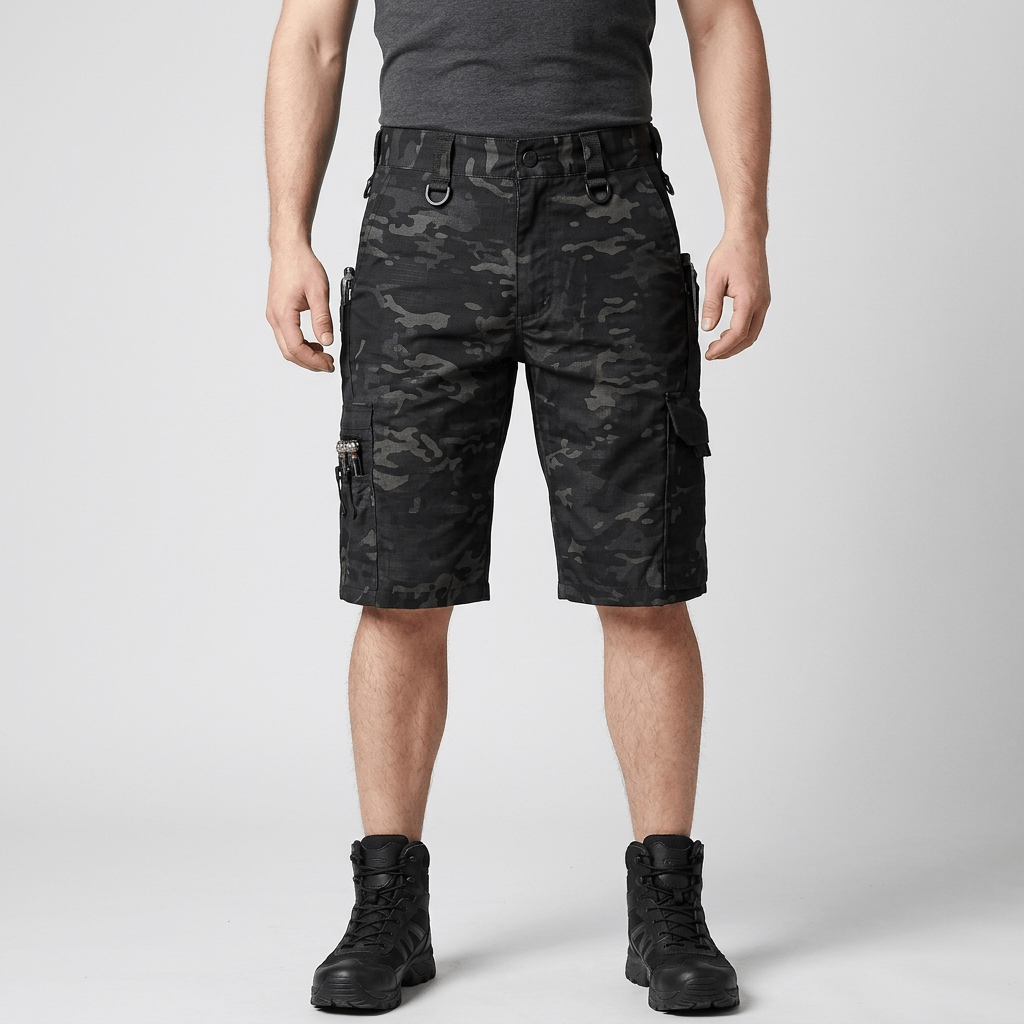 Bluzeo | Lightweight polyester blend cargo shorts
