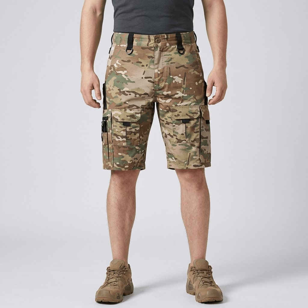 Bluzeo | Lightweight polyester blend cargo shorts