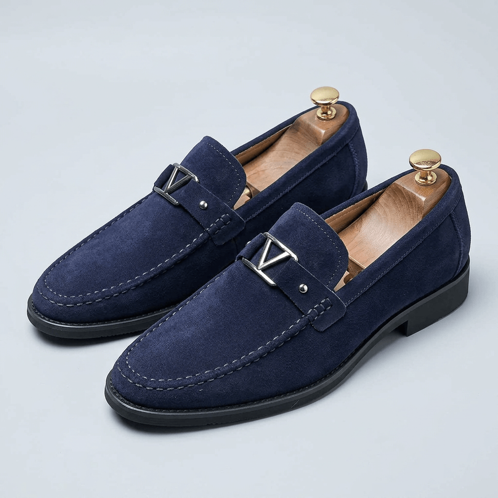 Bluzeo | Suede loafers with slip-on design